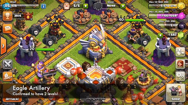 Eagle Artillery, Pertahanan Terbaru COC Untuk TH 11 | Blog