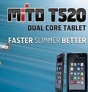 Spesifikasi dan Harga Mito t520 tablet dual core murah