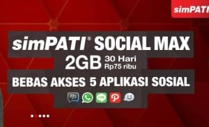 SimPaTI Social Max, Free Chating (BBM, Whatsapp, Line, Path & Waze)