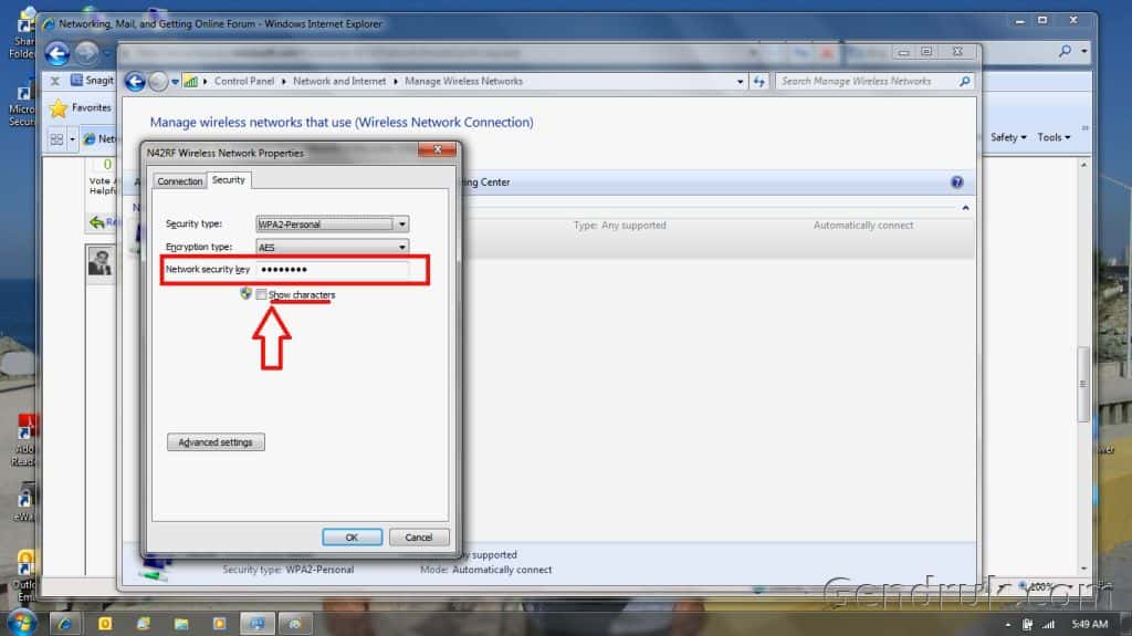 Password Wifi windows