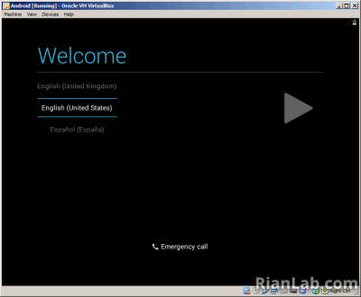 welcome to android kitkat in virtualbox
