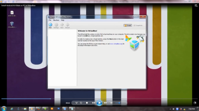 tampilan awal virtualbox