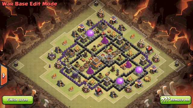 Gambar Base War Terkuat Anti Pekka Sama Naga TH8 COC