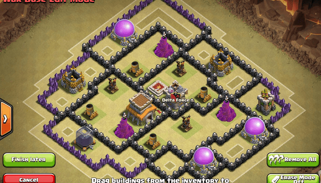 Gambar Base War Terkuat Anti Pekka Sama Naga TH8 COC