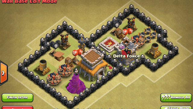 Gambar Base War Terkuat Anti Pekka Sama Naga TH8 COC