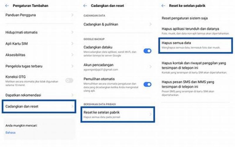 Cara Reset HP Samsung A30