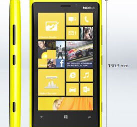 Dimensi Nokia Lumia 920