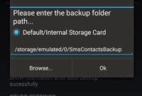 pilih lokasi menentukan lokasi backup