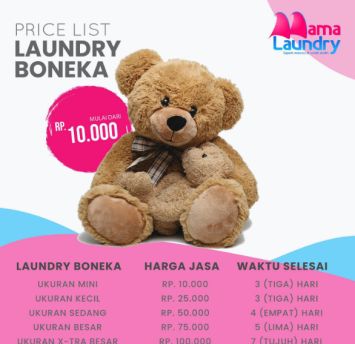 Harga Laundry Boneka Terbaru 2025: Info Tarif Mulai Rp 5.000-Rp 158.000 Per Buah Berdasarkan Ukuran, Daftar Harga Laundry Kiloan Rp 3.000-Rp 25.000 Per Kg, dan Cara Cari Laundry Boneka Terdekat
